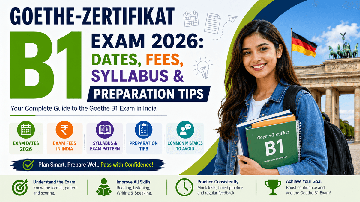 Goethe-Zertifikat B1 Exam 2026: Dates, Fees, Syllabus & Preparation Tips