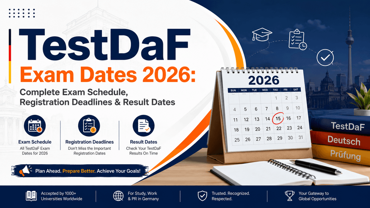 TestDaF Exam Dates 2026: Complete Exam Schedule, Registration Deadlines & Result Dates