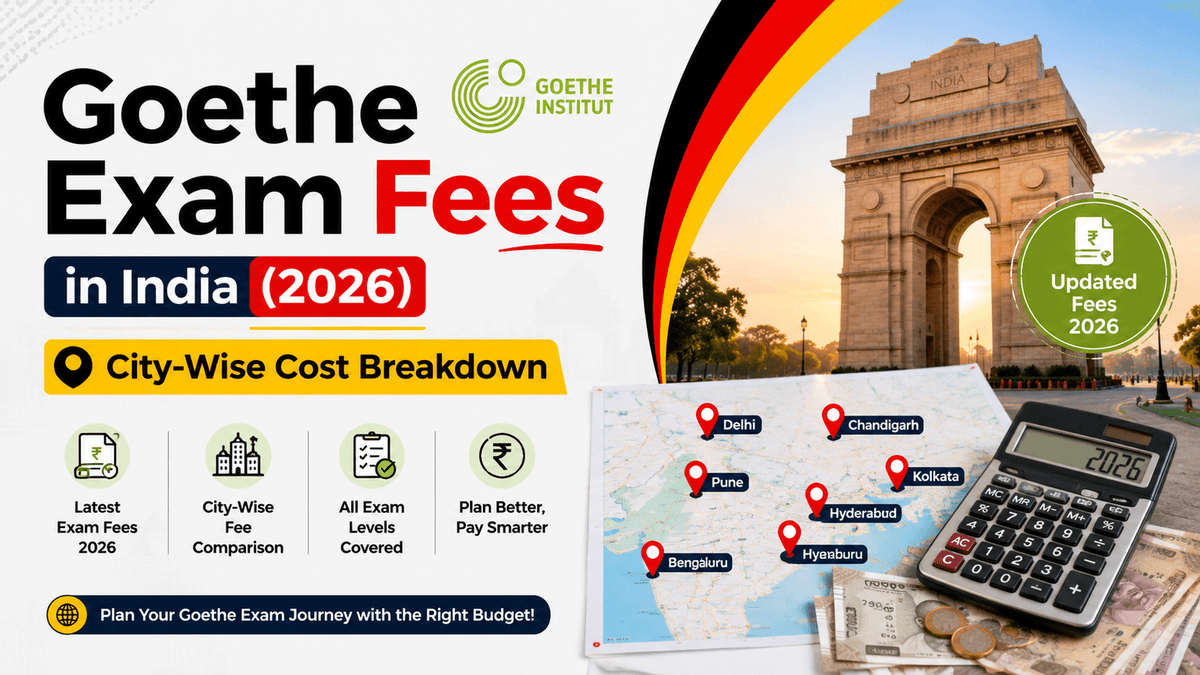 Goethe Exam Fees in India (2026): City-Wise Cost Breakdown