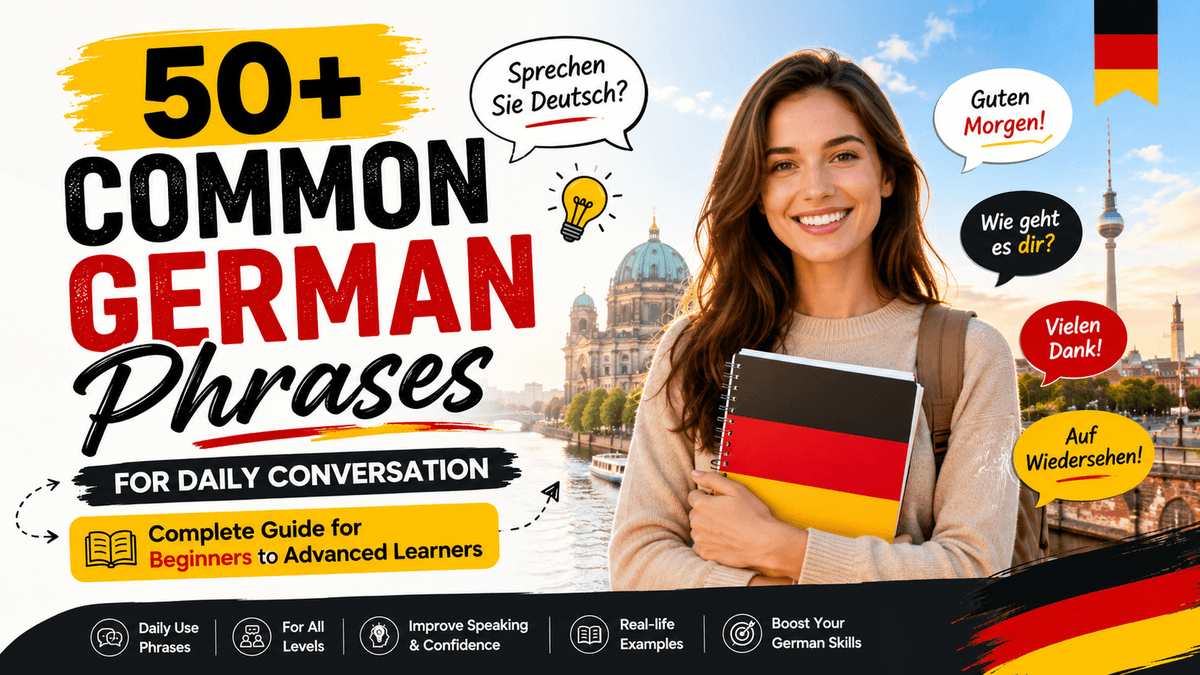 50+ Common German Phrases for Daily Conversation (Complete Guide for Beginners to Advanced Learners)